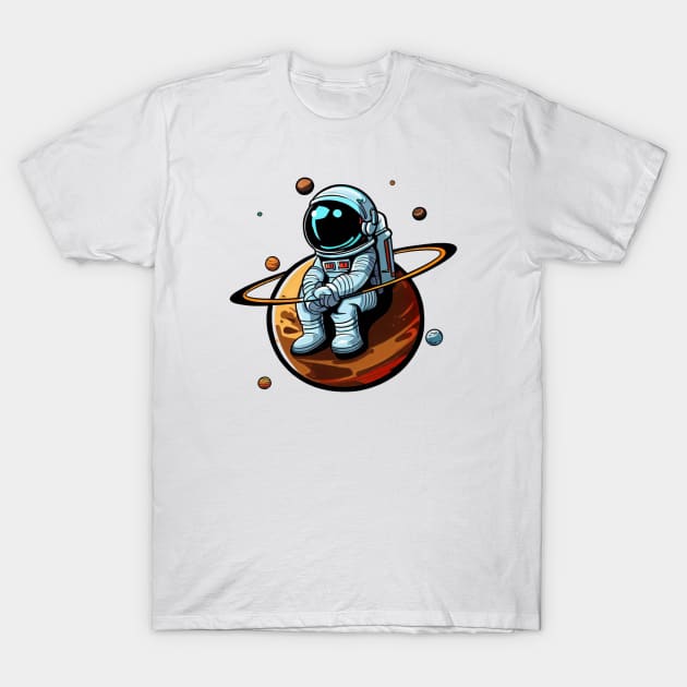 Astronaut Cartoon T-Shirt by Cringe-Designs